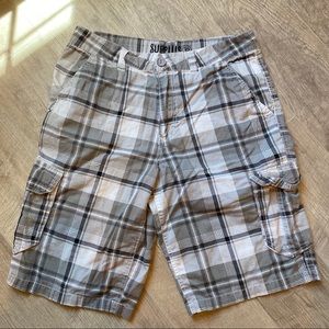 Surplus Plaid Cargo Shorts 32